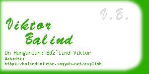 viktor balind business card